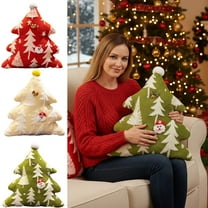 Yhmxh Christmas Tree Throw Pillow, Xmas Tree Decorative Throw Pillow, Christmas Tree Pillows Stuffed Tree Shaped Pillow Christmas Decor, Cute Pillows for Christmas Party Home Cushion Decorations