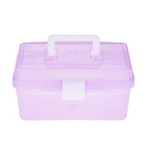 Clear Plastic Art Storage Box Watercolor Oil Painting Supplies Multipurpose Case Portable for Artists Students