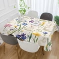 thumbnail image 2 of Yayeee Tablecloths 54" x 54" Rectangle Wrinkle Resistant Party Table Cover, Blue Floral Rabbit, 2 of 8