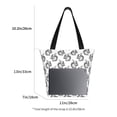 thumbnail image 3 of KLL Tote Bag for Women Black Squirrel Print Shopping Grocery Reusable Bags for Office School Shopping Travel, 3 of 6