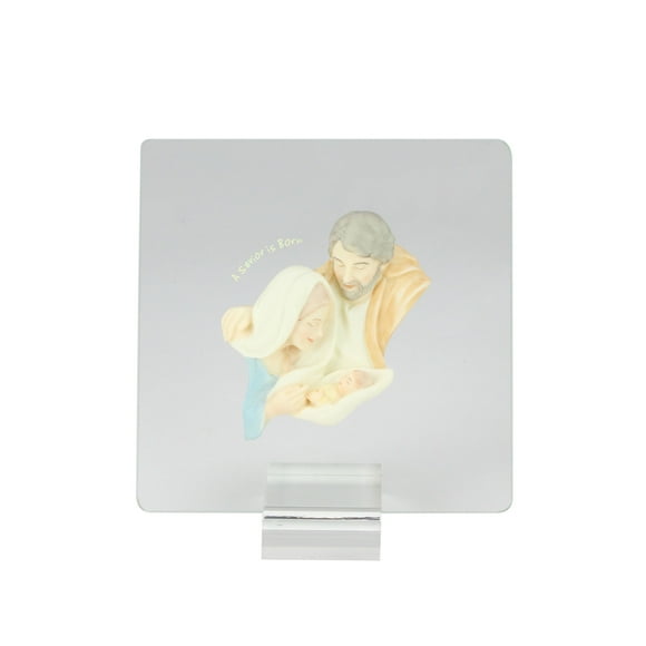 Roman 6.5" Yellow and Beige Holy Family 3-Dimensional Plaque