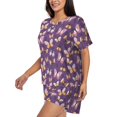 thumbnail image 2 of Kdxio Butterflies And Floral Print Pajamas Sets for Women Short-Sleeved Pjs with Lounge Shorts Two Piece Sleepwear S-4XL, 2 of 5