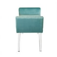 thumbnail image 5 of Posh Living Katherine Velvet Upholstered Bench with Acrylic Legs in Slate Blue, 5 of 8