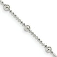 thumbnail image 1 of Sterling Silver 1.15mm Diamond-Cut Fancy Beaded Chain (20 X 1.15) Made In Italy qpe54-20, 1 of 5