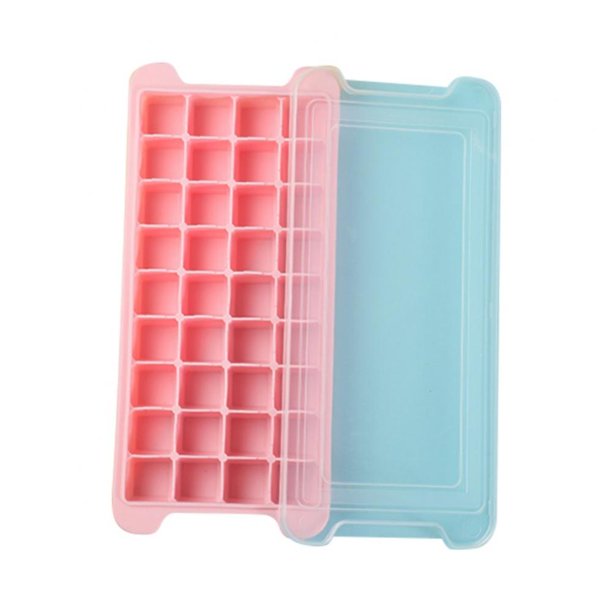 Stackable Ice Cube Trays Lids Easy Release Ice Molds for Freezer