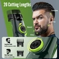 thumbnail image 5 of Nogroa Vacuum Beard Trimmer for Men, Cordless Electric Shaver with 20 Trim Setting, Built-in Vacuum Cleaner for Mustache, Sideburns, Facial Hair, Rechargeable, IPX6 Waterproof, with 2 Comb, 5 of 13
