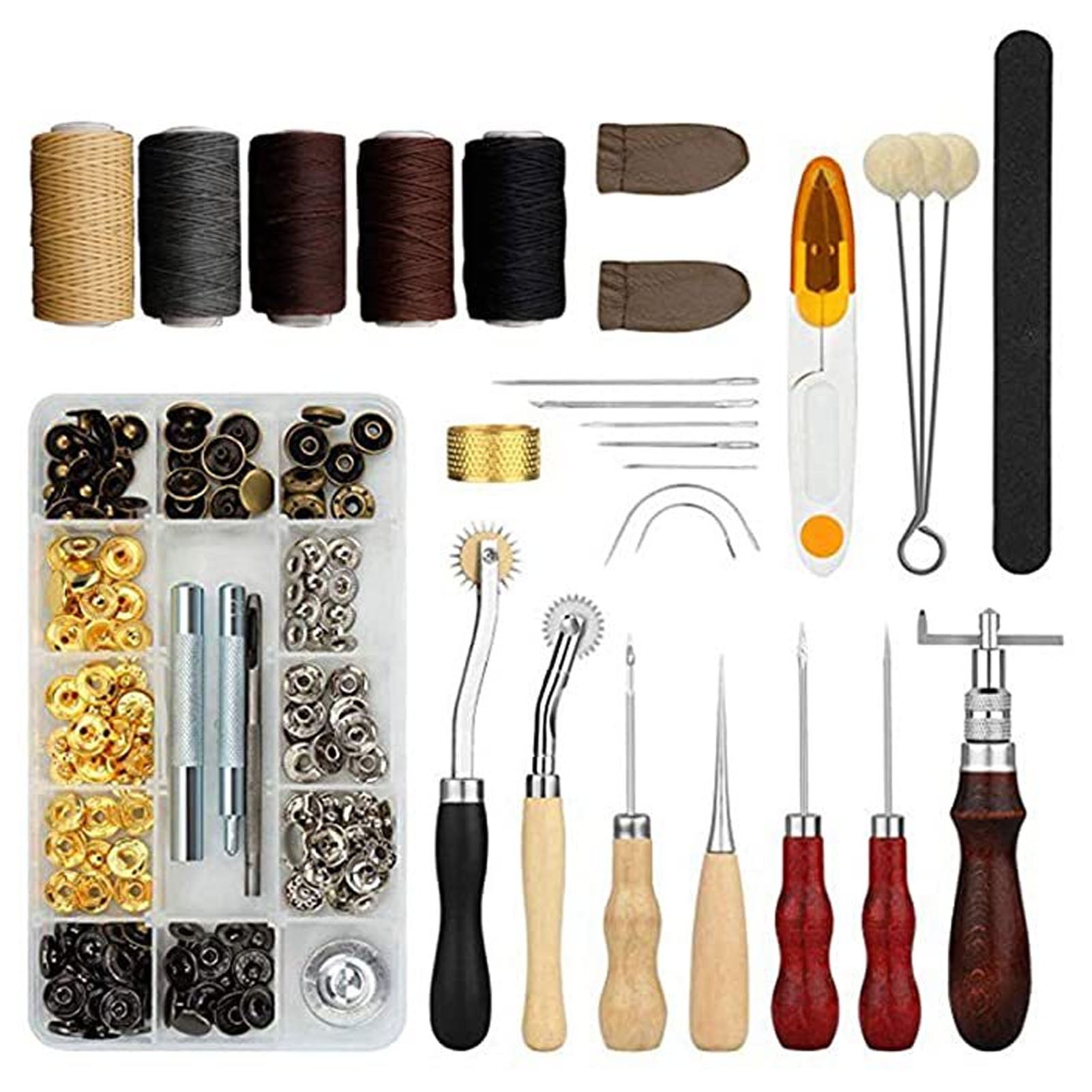 Leather Working Kit, DIY Making Leather Sewing Kit 28 PCS For Luggage