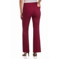 thumbnail image 3 of Rekkuna Women's Stretchy Comfort Pull-On Flare Leg Pant (18, Burgundy), 3 of 6