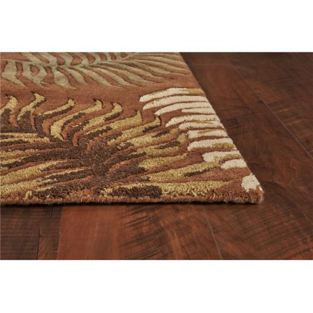 HomeRoots 352448 3 ft. 3 in. x 5 ft. 3 in. Wool Rust Area Rug