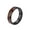 6MM Black, variant on Men's Simple Trendy 6MM Hawaiian Koa Brown Wood Grain Inlay Tungsten Carbide Stacking Midi Ring Beveled Polished Edge Silver Size 7