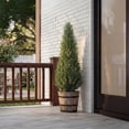 thumbnail image 6 of ROMSWI 3 ft Artificial Cedar Tree with Planter Set 2 Faux Topiary Cedar Plants Realistic Potted Plants for Home Porch Office Decor Faux Pine Tree for Housewarming Gift, 6 of 11