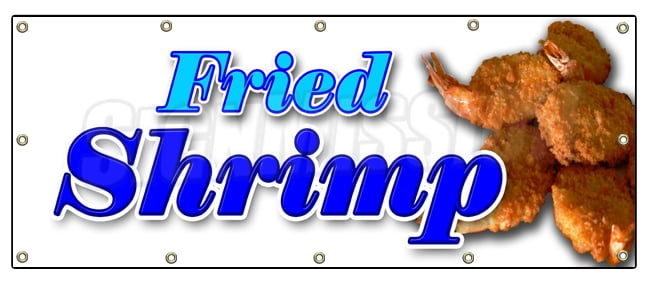 Gulf Shrimp Banner Sign NEW 2x5 