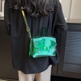 thumbnail image 1 of Bolso cruzado transparente para mujer, bolso de mano informal de PVC transparente para mujer (verde), 1 of 7