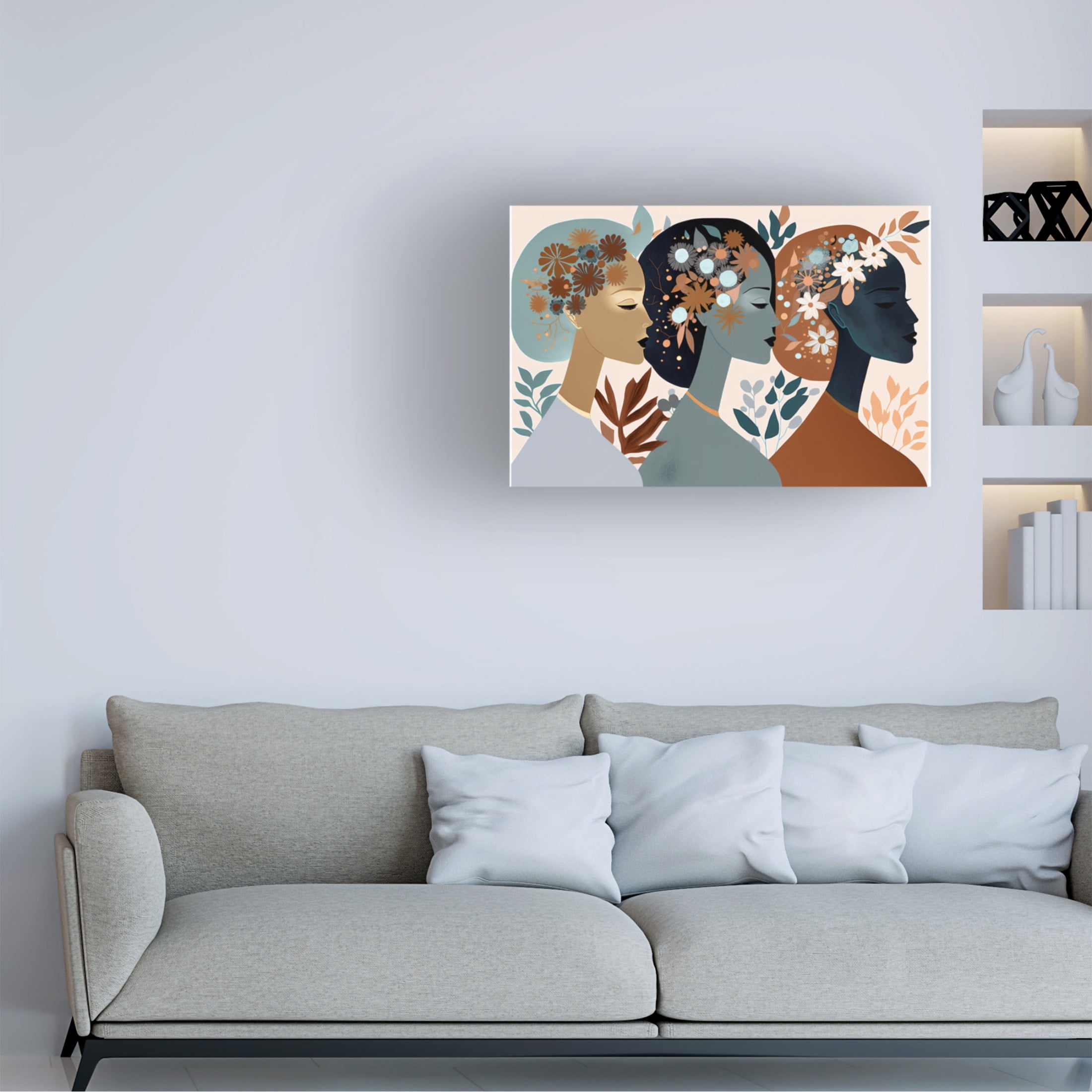 Canvas Wall Art - Ray Heere 'Mid Century Diversity Portraits 11' Wall Art for Living Room, Bedroom, or Office Décor by Trademark Fine Art - 24 x 16 Inches
