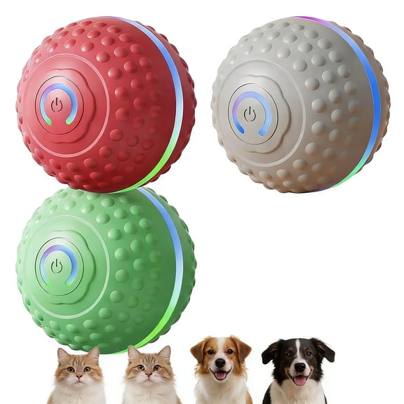 Interactive Dog Jumping Ball – Self-Bouncing Chew Toy for Dogs and Cats, Durable Motion-Activated Pet Toy for Indoor Outdoor Play, Teeth Cleaning & Boredom Relief for All Breeds