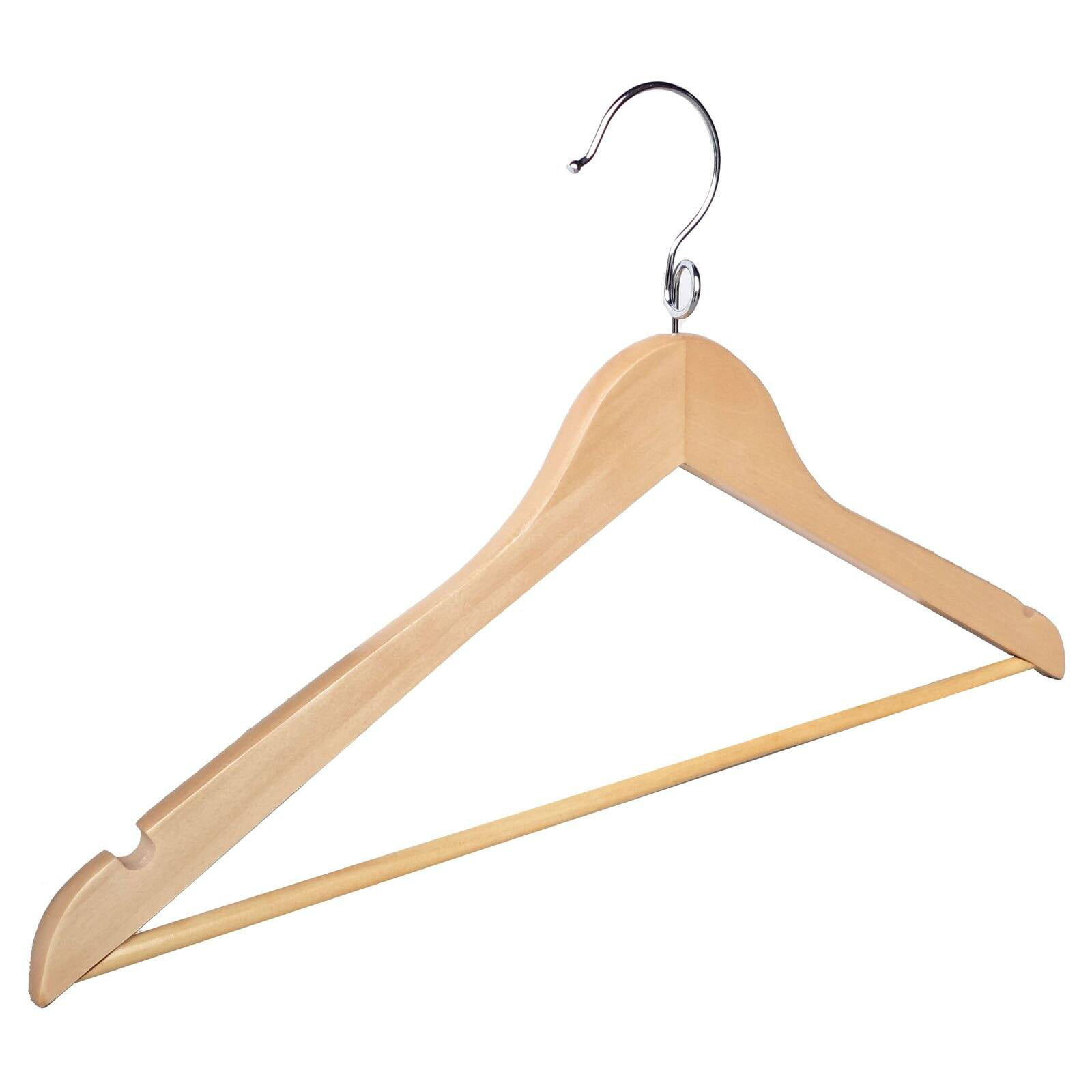 Proman Products Luxury Triad Kascade Wooden Hangers 50 pack, Unique Triangle  Ring Design, Space Saving Pants Clothes Hanger - Yahoo Shopping