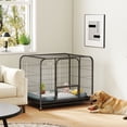 thumbnail image 2 of PawHut Cage pour Chien Robuste de 43 Pouces, Grande Cage en Métal pour Chien avec Roues, 2 of 10