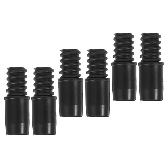 MERRYHAPY Broom Mop Pole Adapters Black Plastic Household Cleaning Tool Replacement Accessory