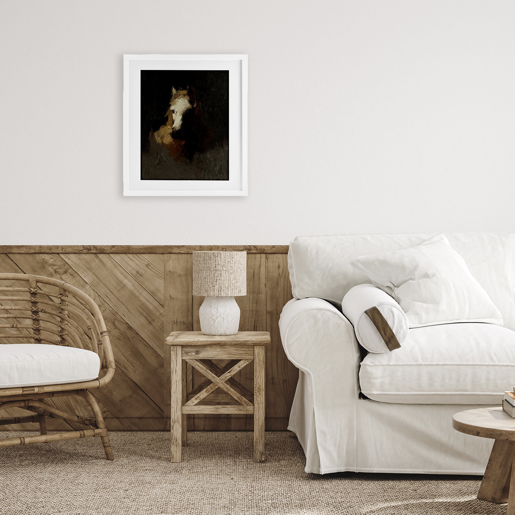 Stupell Industries Abstract Rider Horse Illusion White Framed Print Under Glass, design by Svetlana Aleynikova
