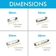 thumbnail image 3 of Bar Pins Brooch Clasp Pin Backs Safety Pin 120pcs Silver Name Tags, Badges (20mm 25mm 32mm 38mm), 3 of 7