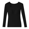 thumbnail image 4 of Thermal Shirts for Women Long Sleeve Square Neck Tops Womens Undershirts Womens Fitted Tops Winter Outfit Womens Outfits, 4 of 4
