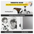 thumbnail image 6 of Cheese Warmer with Pump, 2.4Qt Stainless Steel Hot Fudge Dispenser, 650W Adjustable Temp 30-110°C, for Restaurant Commercial Use - Caramel & Sauce, 6 of 7