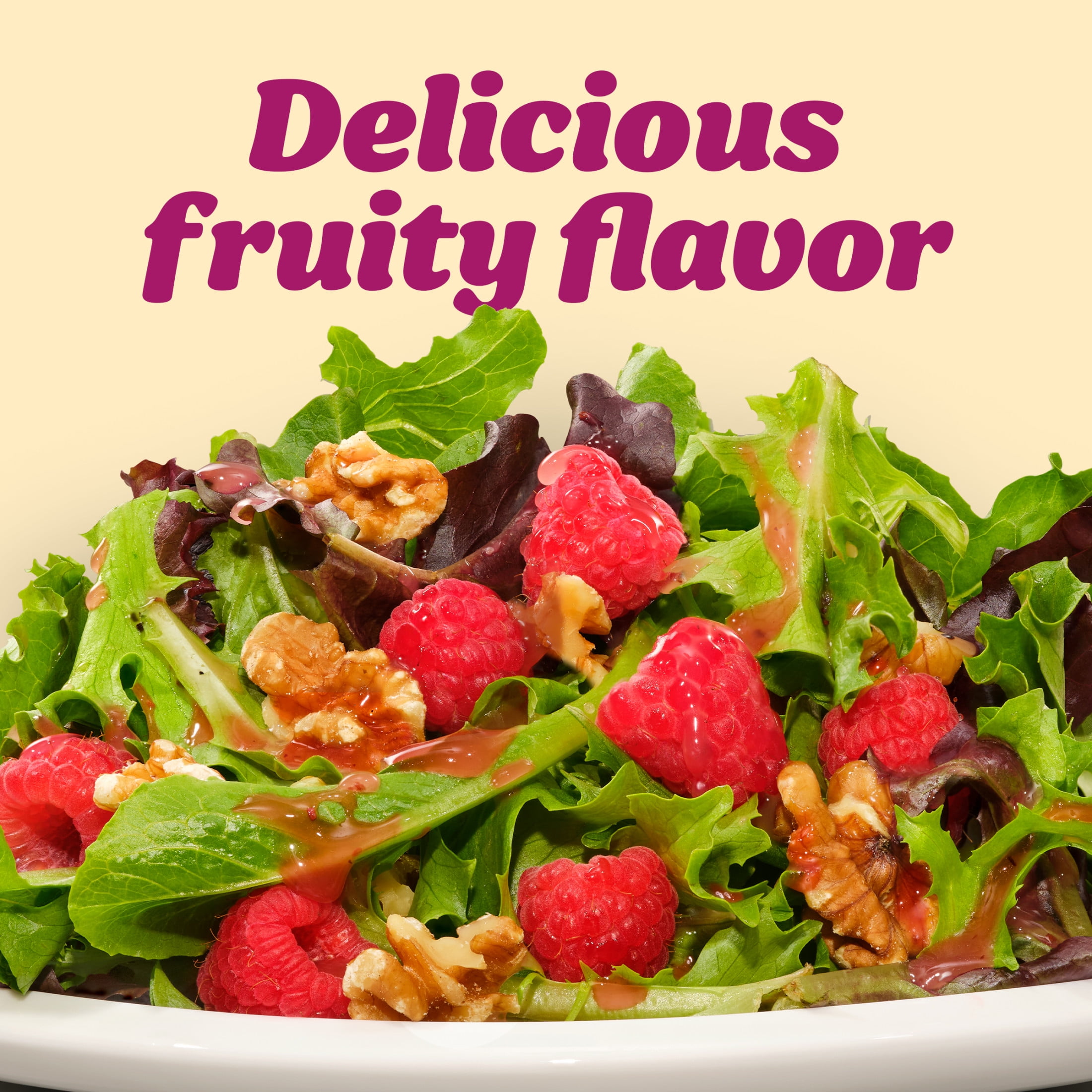 (6 pack) Kraft Raspberry Vinaigrette, 8 fl oz Bottle