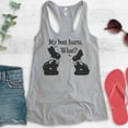 thumbnail image 2 of My Butt Hurts Chocolate Bunny Tank Top, Ladies Racerback Tank Top, Easter Chocolate Rabbit Cute Easter Tank, Heather Gray, XX-Large, 2 of 3