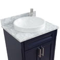 thumbnail image 5 of Bellaterra Home 400700-25-BU-WMR 25 in. Single Rectangle Sink Vanity with Carrara Marble Top, Blue & White, 5 of 20