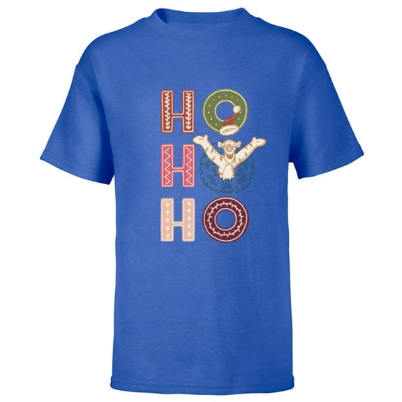 Disney Winnie the Pooh Tigger Ho Ho Ho - Short Sleeve T-Shirt for Kids - Customized-Royal