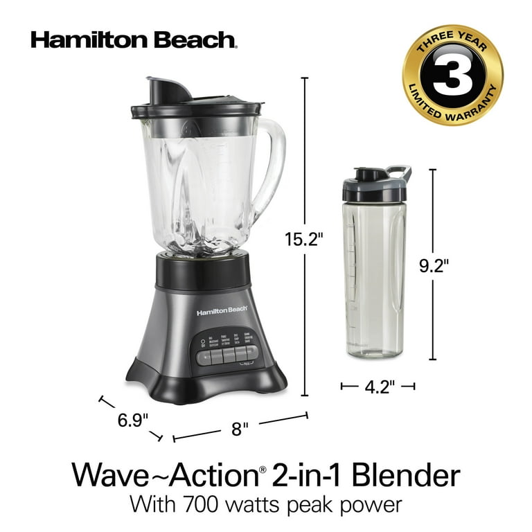 Hamilton Beach Wave Crusher Smoothie Blender for Kitchen, 40 oz