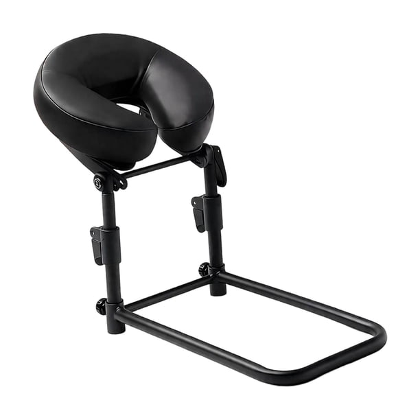 Reposacabezas de masaje para cama, almohada facial de espuma, resistente, versátil, portátil, de escritorio y Negro