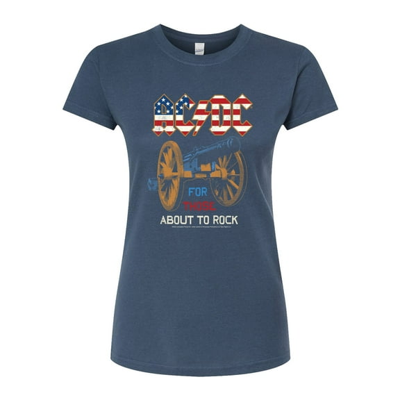 ACDC - For Those About To Rock - Juniors Fitted Graphic T-Shirt