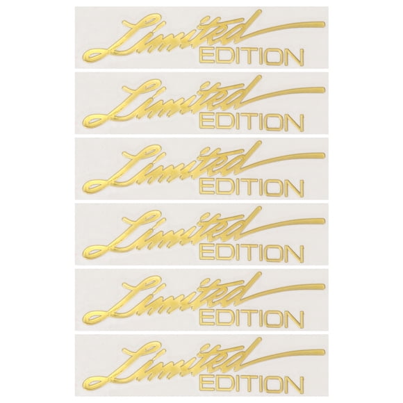 6pcs Reflective Car Emblem Stickers Limited Edition Decorative Accessories