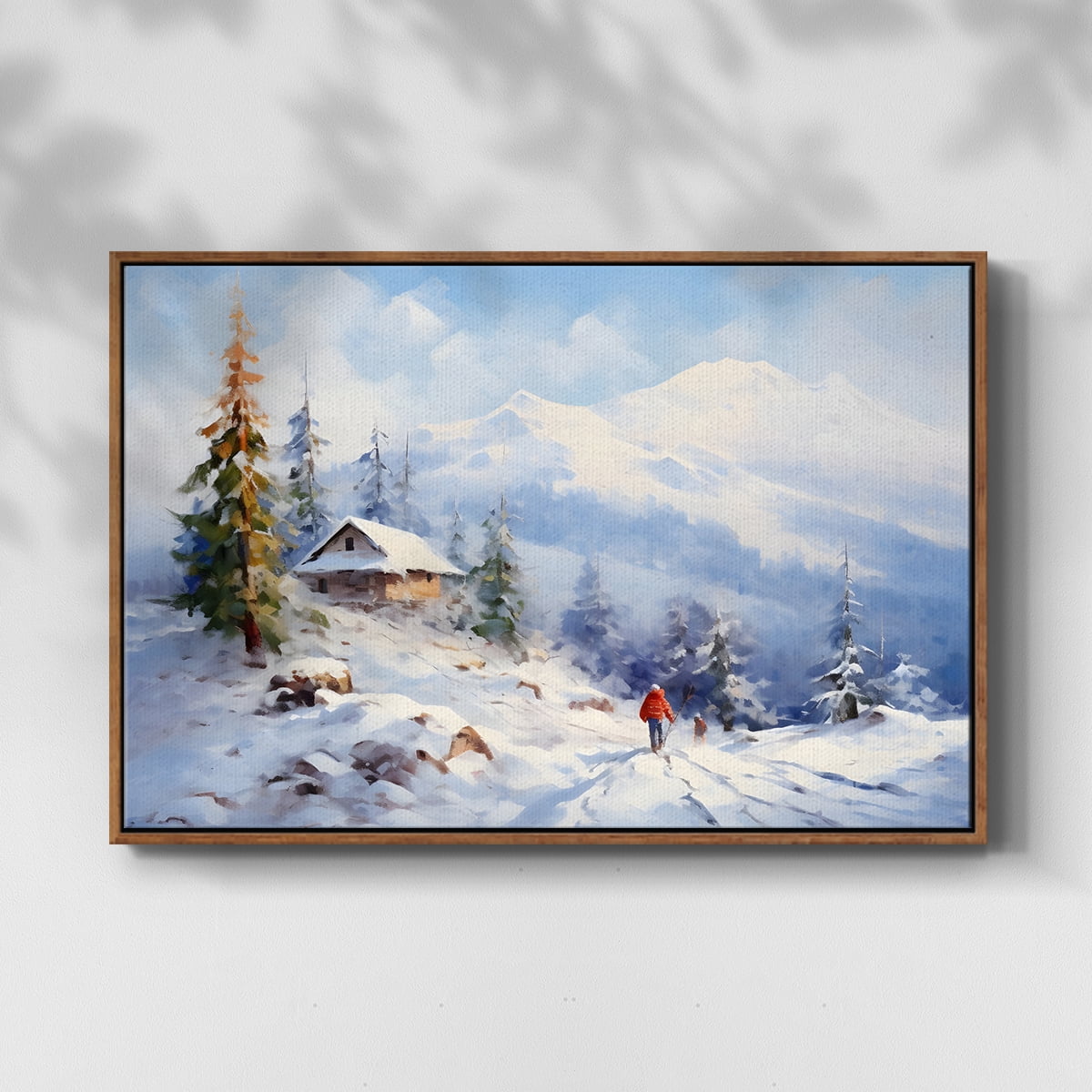 Vintage Landscape-CCXXIII By Wexford Home Framed in Walnut Wood Gallery Wrapped Canvas 17 in. x 25 in.