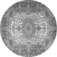 thumbnail image 1 of Ahgly Company Indoor Round Medallion Gray Traditional Area Rugs, 5' Round, 1 of 1