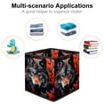thumbnail image 2 of Wolf Foldable Toy Storage Basket with Handle, 10.8"x10.5"x10.6", Large Capacity Storage Box Organizer Bins, 2 of 6