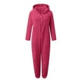thumbnail image 4 of Girls Fleece Hooded Romper Jumpsuit soft comfortable With Ears Soft Warm Winter Pajamas Play Costume For Toddler Kids, 4 of 4