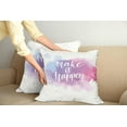 thumbnail image 2 of Ambesonne Modern Throw Pillow Cover 2 Pack, Positive Words Paint, 20", Blue Fuchsia, 2 of 7