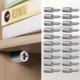 thumbnail image 2 of 20 tornillos autorroscantes para soporte de gabinete, soporte laminado, pernos de vidrio, clavijas, tornillo + cubierta blanca, 2 of 4