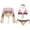 Candy Ice Cream, variant on Palm Leaves Swimsuits Set for Women 3 Piece Triangle String Bikini Suit Casual Cardigan Swimsuit Cover-up for Summer Vacation