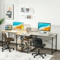 thumbnail image 3 of Costway 48'' Reversible L Shaped Computer Desk Home Office Table Adjustable Shelf Natural, 3 of 10