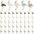 thumbnail image 2 of 50pcs Flamingo Charms Alloy Enamel Flamingo Pendants Beads Findings Flamingo Dainty Dangle Pendant for Jewelry Making, 2 of 8