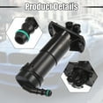 thumbnail image 4 of Unique Bargains Front Left Headlight Washer Nozzle Sprayer Jet Fit for Audi Q7 3.0L 2011-2015 Black, 4 of 7