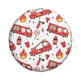 thumbnail image 2 of Junzan Fire Truck Tire Cover Wheel Protector for Truck SUV Trailer Camping Rv Tire Cover 16 Inch, 2 of 9