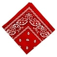 thumbnail image 3 of Yunhgft Novelty Cotton Paisley Cowboy Bandana Head Wrap Neck Scarf Handkerchief Red, 3 of 9