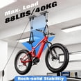 thumbnail image 2 of Housolution Bike Hoist,1 Pack Hoist Pulley System with 88Lbs, Fit 10-16Feet High Ceilings, Heavy-Duty Overhead Ceiling Storage System for Road, MTB, Fat Tire, Ebike Hanger, Ladders, Snowboard, 2 of 8