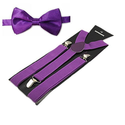 Lavender Purple Suspender for Adults Men Women Teens Wedding Formal Adjustable 