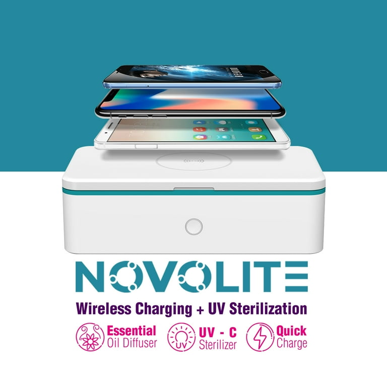 NOVOLITE Large UV Phone Sterilizer Wireless Charging Station for