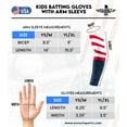 thumbnail image 5 of Exxact Sports Youth Batting Gloves with Arm Sleeve for Boys & Girls, Kids Baseball Batting Gloves for Softball, T-Ball (Youth S/M, Black), 5 of 7